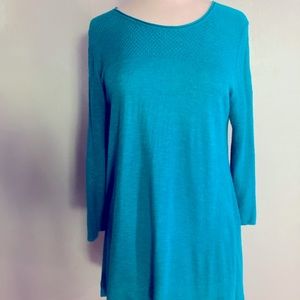 Peck and Peck cold shoulder, turquoise tunic size L